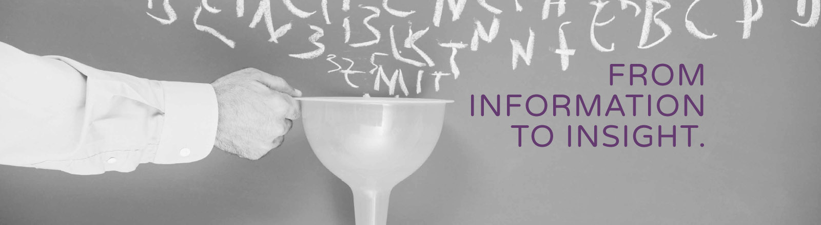 From information to insight.